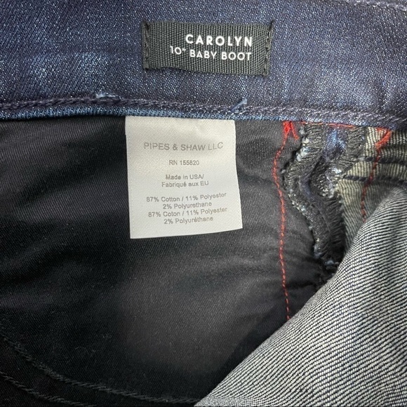 veronica Beard Carolyn Tuxedo Stripe High Rise Baby Boot Crop Jeans US 26 - Picture 6 of 7